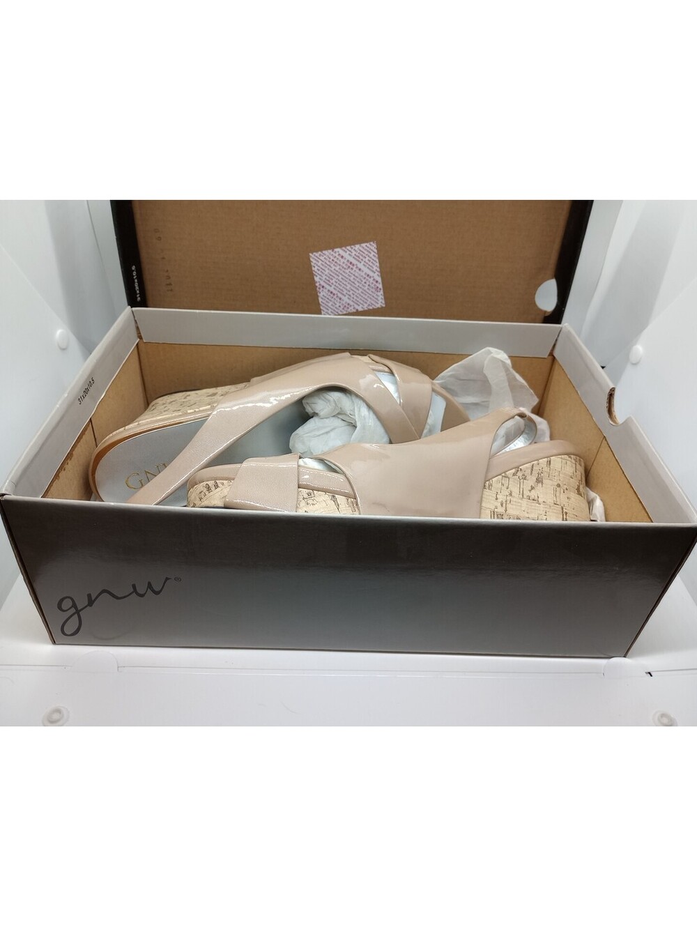 Gnw Women's Light Brown Size 9 Wedge Heels New In Box 217